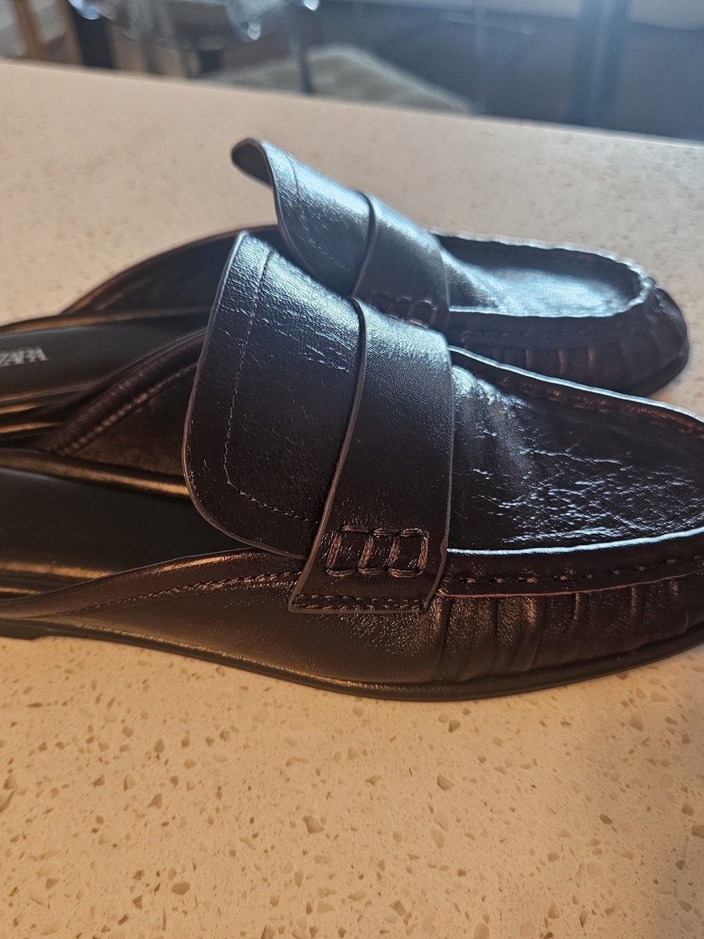 Zara Leather Loafers Brand New